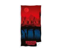 Serviette de Plage - STRANGER THINGS - Le Monde à l'Envers - Rouge - 140 x 70 cm - Synthétique