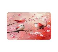 Serviette de plage surdimensionnée en velours à séchage rapide Motif branche de cerisier Petit oiseau Symboles surnaturels Noir 140 x 70 cm pour adultes