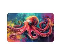 Serviette de plage surdimensionnée en velours avec motif de pieuvre dans la peinture à l'huile - Symboles surnaturels - Noir - Séchage rapide - 140 x 70 cm - Pour adultes - Serviette super absorbante