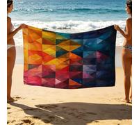 Serviette de Plage Triangle, Surdimensionnées Serviettes de Plage 150x200 cm Séchage Rapide Résistant au Sable Confortable Durable, Beach Towel 150 x 200 pour Bain Travel Essentials Couleur SLJT-5498