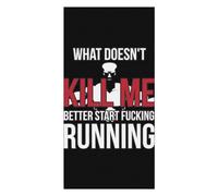 Serviette De Plage Tuez-Moi Mieux, Commencez À Courir Imprimer Serviette Douce Adultes Pliable Camping Serviettes, pour Le Camping, Douche, La Natation, 80x130cm