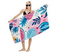 Serviette de Plage XXL 70x140 Serviette de Bain Microfibre, Tapis de Plage Anti Sable, Drap de Bain Séchage Rapide, Compacte, Légère, Douce, Absorbante, pour Voyage, Piscine, Sport, Fitness Y2-901