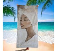 Serviette de Plage xxl 90x200 cm Serviette Microfibre, Europe Serviettes de Plage, Absorbante, Sans Sable, Séchage Rapide, Compacte Légère, pour Homme, Femme et Enfant, Camping, Voyages, Femme H-7324