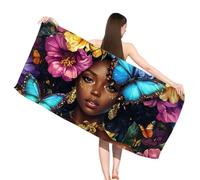 Serviette de Plage XXL Afrique, Serviette Microfibre 75 x 150 cm, Sans Sable, Serviettes de Plage Léger et séchage Rapide, Convient pour la Plages, Sport, Voyages, Sauna, Piscine, Fille,s-j123