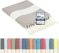 Serviette De Plage Xxl-CotonFouta Plage 100x200 Cm,Femme & Homme-Anti Sable,Grande Taille + CompactPique-Nique Tapis Drap De Plage Accessoire,Serviette Plage Fouta Plage.[O154]
