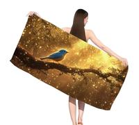 Serviette de Plage XXL Paysage, Serviette Microfibre 75x150 cm, Sans Sable, Serviettes de Plage Léger et séchage Rapide, Convient pour la Plages, Sport, Voyages, Sauna, Piscine, Oiseau,s-j710