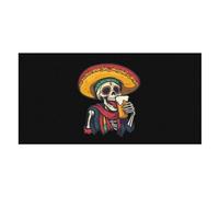 Serviette De Sauna Day of The Dead Mexican Skull Beer Serviette De Douche Doux Draps De Bain Microfibre Serviettes De Bain pour Les Voyage Gym Le Camping 80X130Cm