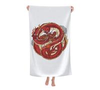 Serviette De Sauna Dragon Porte-Bonheur Chinois Serviettes De Plage Doux Drap De Plage Microfibre Serviette De Douche pour Le Camping Gym Les Voyage 80X130Cm