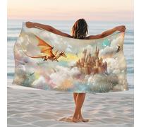 Serviette De Sauna Fantasmes Microfibre Drap De Plage Doux Draps De Bain pour La Natation Les Voyage Le Surf 80X130Cm