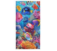 Serviette De Sauna Magic Beautiful Underwater Colors Fishes Coral Reef Life Microfibre Serviette De Douche Légère Draps De Bain pour La Natation Le Camping 80X130Cm