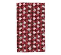 Serviette De Sauna Retro Buffalo Plaid Snowflakes Serviettes De Plage Microfibre Drap De Plage Légère Serviette De Douche pour Le Camping Le Surf Les Voyage 80X130Cm