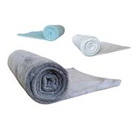 Serviette de séchage XL en microfibre de qualité supérieure - 130 x 65 cm - 400 g/m² : super douce, extra longue, anti-frisottis et très absorbante : cheveux raides, bouclés, fins et ondulés (gris)