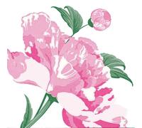 Serviette de table 25x25 Jetable Intissé Françoise PAVIOT Paquet de 20 - Pivoine