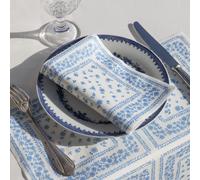 Serviette de table 40x40 Jetable Intissé Françoise PAVIOT Paquet de 20 - Bandana bleu