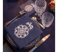 Serviette de table 40x40 Jetable Intissé Françoise PAVIOT Paquet de 20 - Eclat du soir