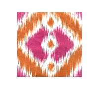 Serviette de table 40x40 Jetable Intissé Françoise PAVIOT Paquet de 20 - Ethnique rose