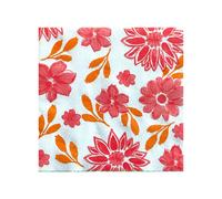 Serviette de table 40x40 Jetable Intissé Françoise PAVIOT Paquet de 20 - Maxi fleur rouge
