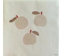 Serviette de table 40x40 Jetable Intissé Françoise PAVIOT Paquet de 20 - Pomme