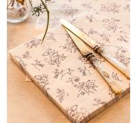 Serviette de table 40x40 Jetable Intissé Françoise PAVIOT Paquet de 20 - Vanilla Flower SC