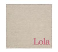 Serviette de Table Enfant en Lin avec Prénom Brodé - Parfaite pour Cantine, Crèche et Repas à la Maison - Douce, Écologique et Réutilisable