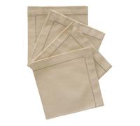 Serviette de table Jane 40x40 beige lin en coton - Atmosphera Créateur d'intérieur