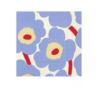 Serviette de table Lunch 33X33 Jetable IHR Paquet de 20 - Marimekko, Unikko bleu et crème