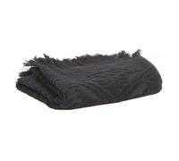 Serviette de toilette uni Vivaraise Zoe Noir 50x100 cm
