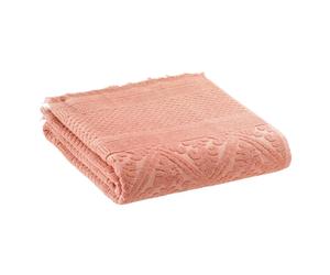 Serviette de toilette uni Vivaraise Zoe Rose 50x100 cm
