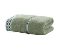Serviette de visage en coton doux pour un usage quotidien, pelucheuse et absorbante, taille généreuse pour les besoins de chaque membre de la famille (vert)