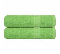 vidaXL Serviettes de Sauna 2 pcs Vert Pomme 80x200 cm 100% Coton, Serviette, Serviette de Bain, Serviette en Coton