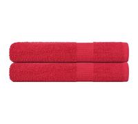 vidaXL Serviettes de visage FROGN 2 pièces 30 x 30 cm 100% coton Rouge