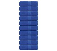 vidaXL Serviettes FROGN 10 pcs Bleu 100x200 cm 360 g/m² 100% Coton, Serviette de Plage, Serviette d'invité, Grande Serviette de Plage, Serviette de Bain