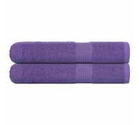 vidaXL Serviettes de Douche FROGN 2 pcs Violet 70x140 cm 360 g/m² 100% Coton, Serviette, Ensemble de Serviettes de Bain, Serviette d'hôtel