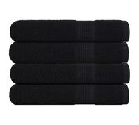 vidaXL Serviettes de Bain FROGN 4 pcs Noir 100x150 cm 360 g/m² 100% Coton, Serviette, Ensemble de Serviettes de Bain, Serviette d'hôtel, Serviette de Douche