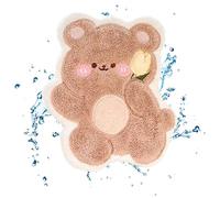 Serviette de voiture habituelle, serviette pour animaux de compagnie de dessin animé, bain en peluche douce et absorbante - serviettes avec boucle pendue - Outil de nettoyage de poussière pour bébé