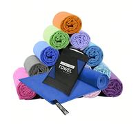 Serviette de voyage en microfibre, serviette séchage rapide, serviette de camping, serviette de sport super absorbante et compacte, légère, serviette de gym, serviette de plage pour la gym, la randonn