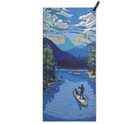 PackTowl Serviette microfibre Personal Body 64 x 137 cm Daydream Print Bleu Taille unique