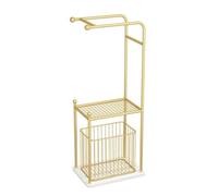 Serviette Debout Support de Serviette de Serviette Serviette de Serviette à 2 Niveaux Porte-Serviette avec étagère de Rangement et Panier à Linge en marbre Base de Serviette en métal Support de
