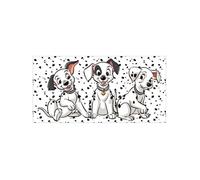 Serviette - Disney - 101 Dalmatians Pups - 100% coton - Noir / Blanc - 140 cm x 70 cm
