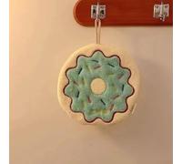 Serviette douce et absorbante en polaire corail avec broderie sur le thème de la nourriture, fromage, beignets, crackers, boucle de suspension pour une utilisation pratique dans la cuisine ou la salle