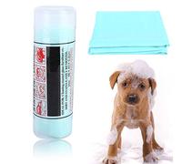 Serviette douce et confortable à Absorption d'eau pour animaux de compagnie, pour chiens et chats, bain de douche à séchage rapide pour rose bleu vert jaune, petit et léger (Verte)