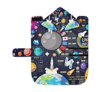 Serviette douce pour chiens et chats, peignoir de bain absorbant avec capuche, col réglable et sangle ventrale, M, espace cosmique, galaxie, planètes, Pluton, Vénus, Mars, Jupiter