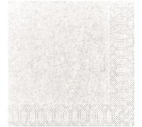 Serviette - DUNI - 33x33cm - 3 plis - Lot de 20 - Couleur Blanc