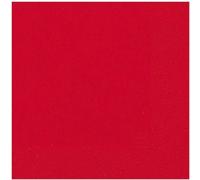 Serviette - DUNI - 33x33cm - 3 plis - Lot de 20 - Couleur Rouge