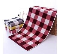 Serviette en Coton, Absorbant, Épaissi, Serviette Ménagère, Piscine, Serviette de Voyage, Sans Pellicule, Doux, Confortable, Anti-Décoloration, Jaune, GYDHJSSJ, rouge