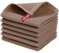 Serviette en Coton Torchon Absorbant Torchon De Cuisine Chiffons De Vaisselle Nid D’Abeille Serviette De Lavage Respirante, Coffee Towel, 5pcs