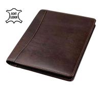 Serviette en cuir A5 'MONACO' - ALASSIO - Bistre Antiqu