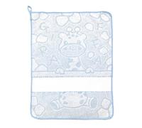 Serviette en éponge à broder - serviette de maternelle à broder - 40 x 50 cm - Made in Italy (AZZURRO)