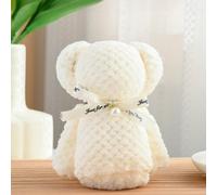 Serviette en forme d'ours mignon, serviette poupée ours, sans sac, serviette de visage créative et douce, cadeau d'anniversaire, cadeaux de mariage, décoration de salle de bain, cadeaux pour fête, ser