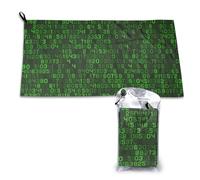 Serviette en microfibre à séchage rapide pour adultes, 40,6 x 16 177 cm, code informatique décimal vert